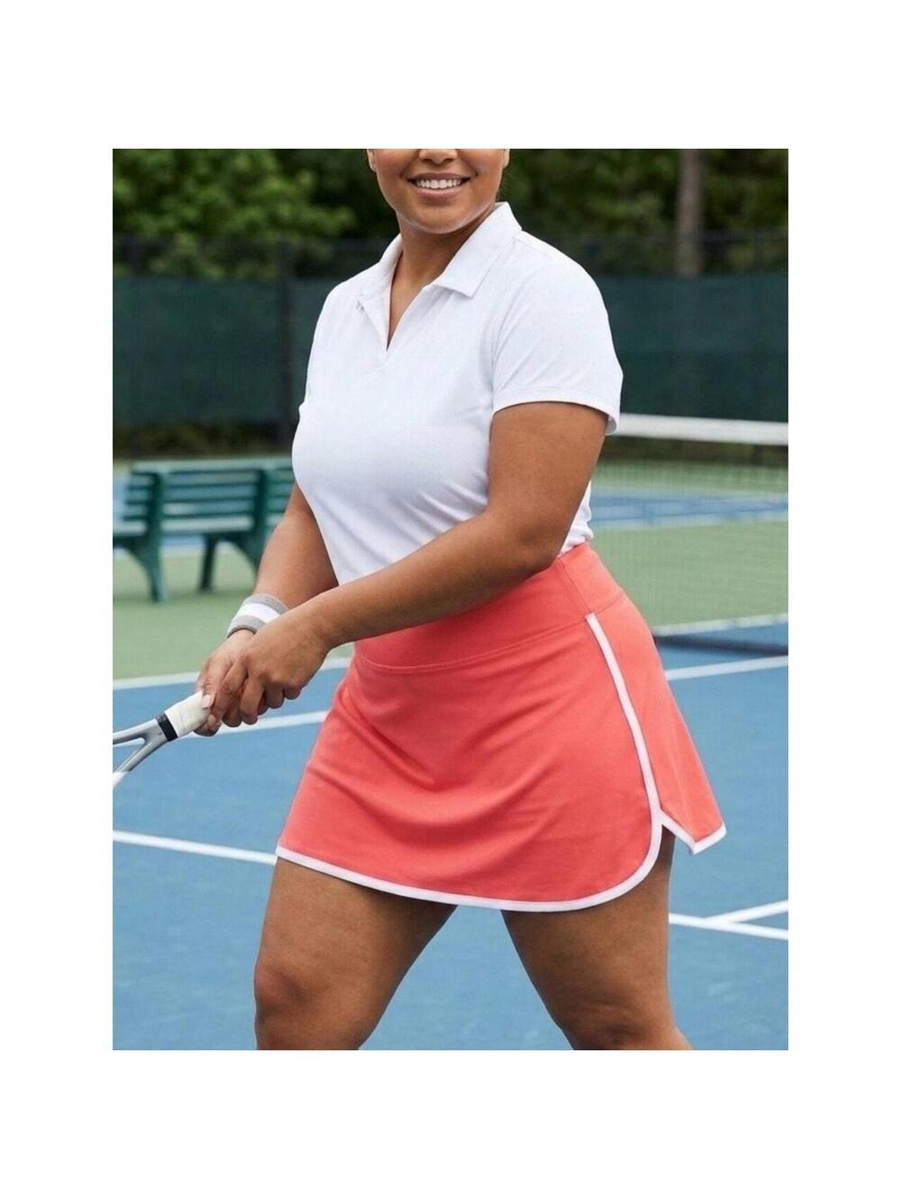 DSG Cabana Coral Piped Activate Tennis Golf Skort Size XXL NWT